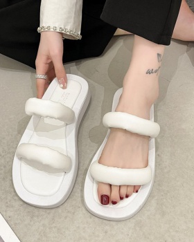 Summer fish mouth Korean style slippers for women