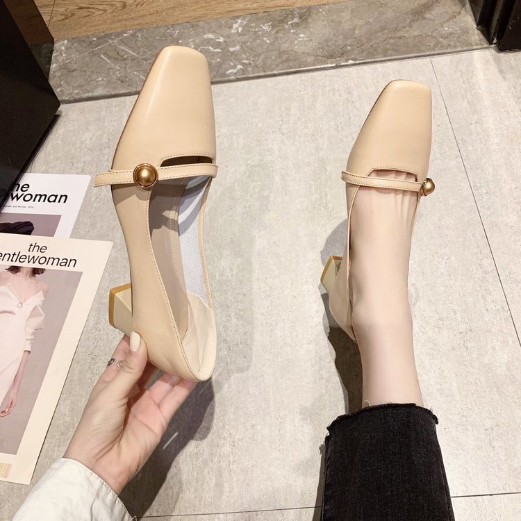Spring and autumn thick shoes fashion high-heeled shoes