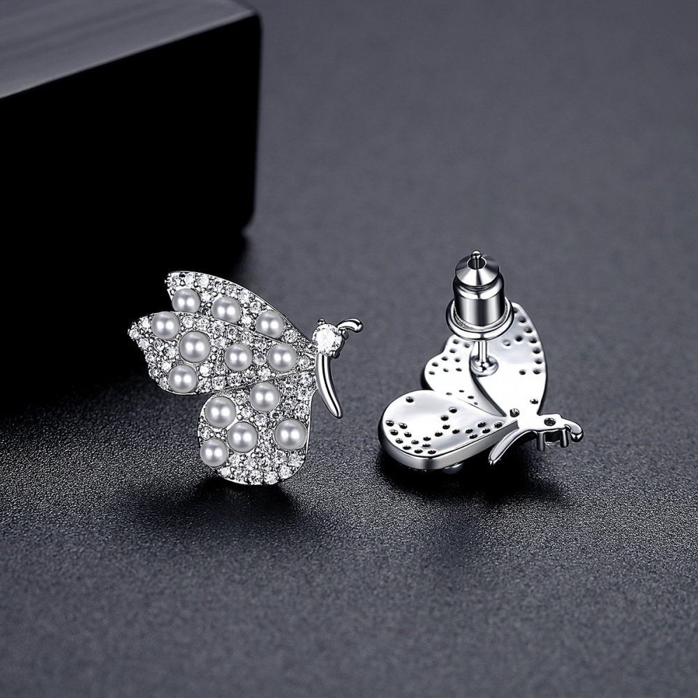 Butterfly Asian style stud earrings double earrings
