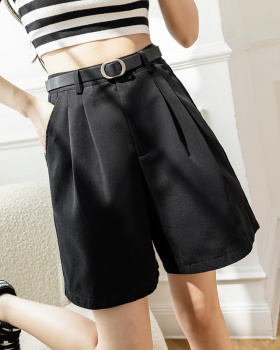 Summer straight five pants washed shorts for women