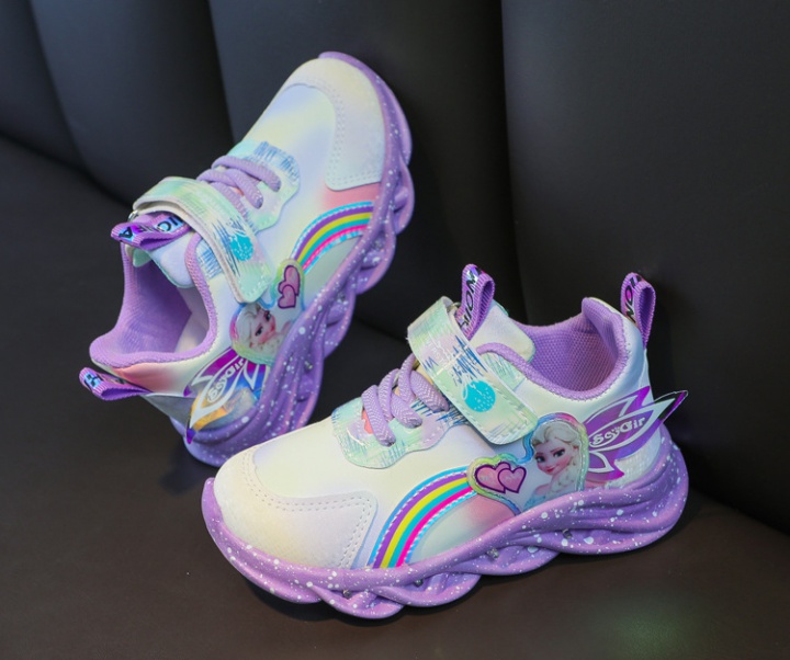 Breathable noctilucent Sports shoes girl autumn shoes