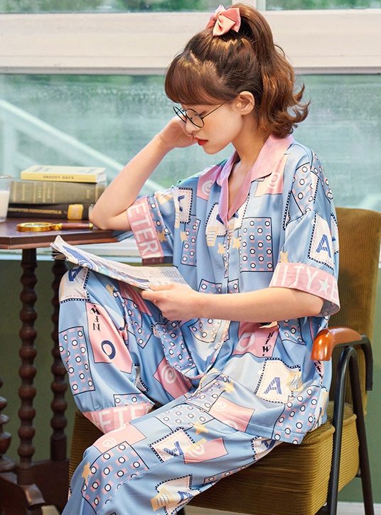 Short sleeve Korean style homewear pajamas 2pcs set