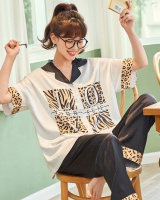 Thin loose short sleeve Korean style pajamas 2pcs set for women