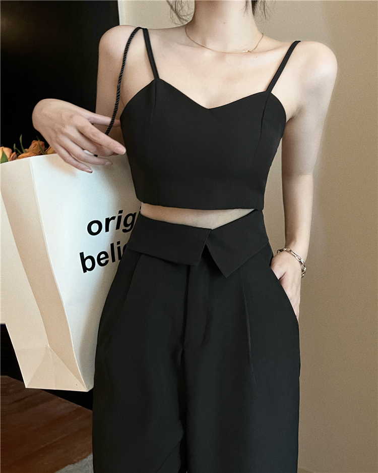 Wide leg high waist Casual suit pants