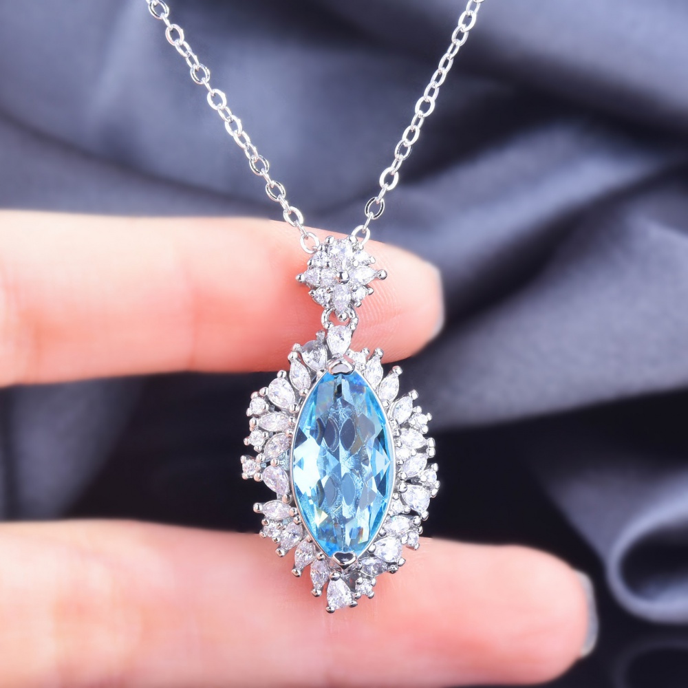 Inlay luxurious fashion pendant necklace