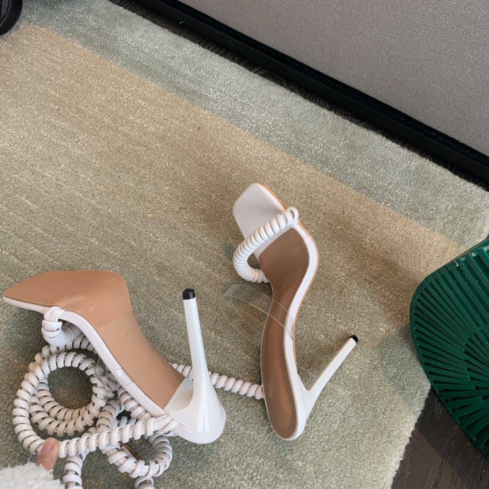 Serpentine twining stilettos sexy sandals for women