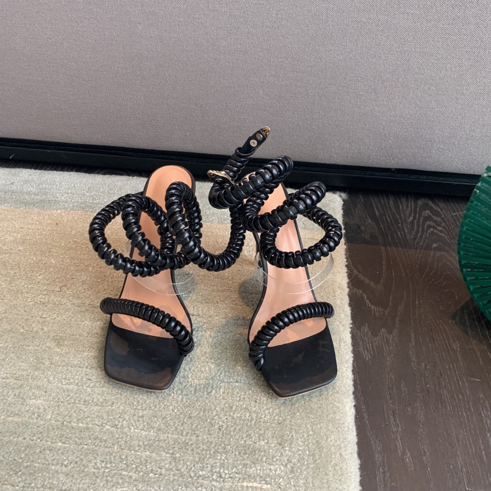 Serpentine twining stilettos sexy sandals for women