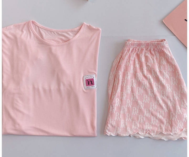 Thin short sleeve sweet summer pajamas a set for women
