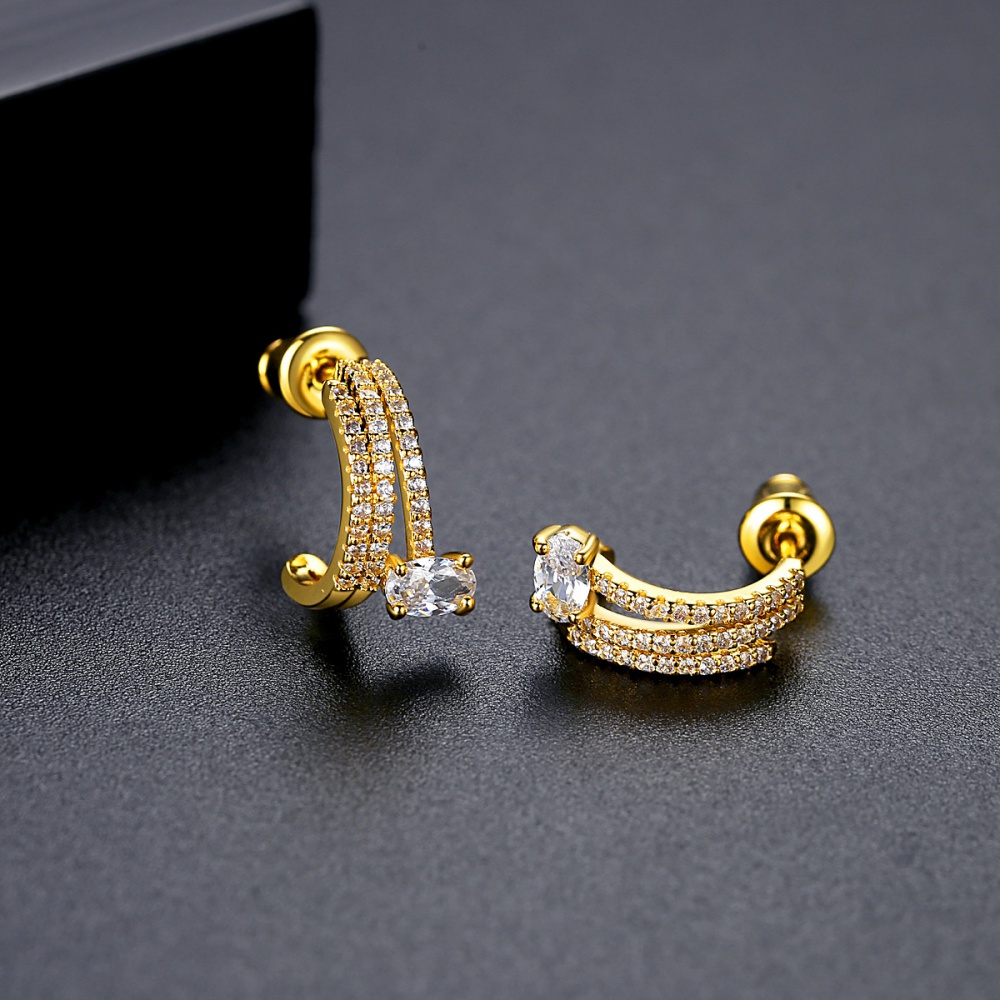 European style earrings zircon stud earrings for women