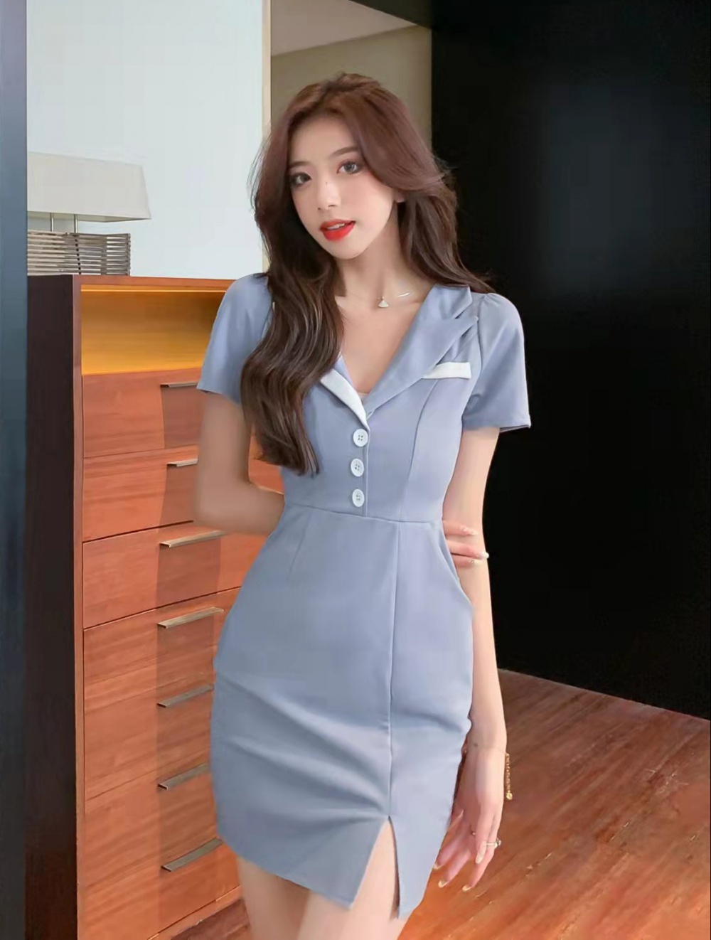 Sexy low-cut temperament nightclub dress for women