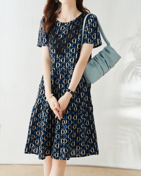 European style summer printing dress for women