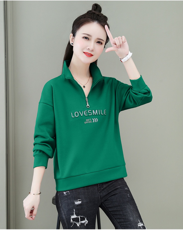 Pure cotton middle-aged tops cstand collar coat for women