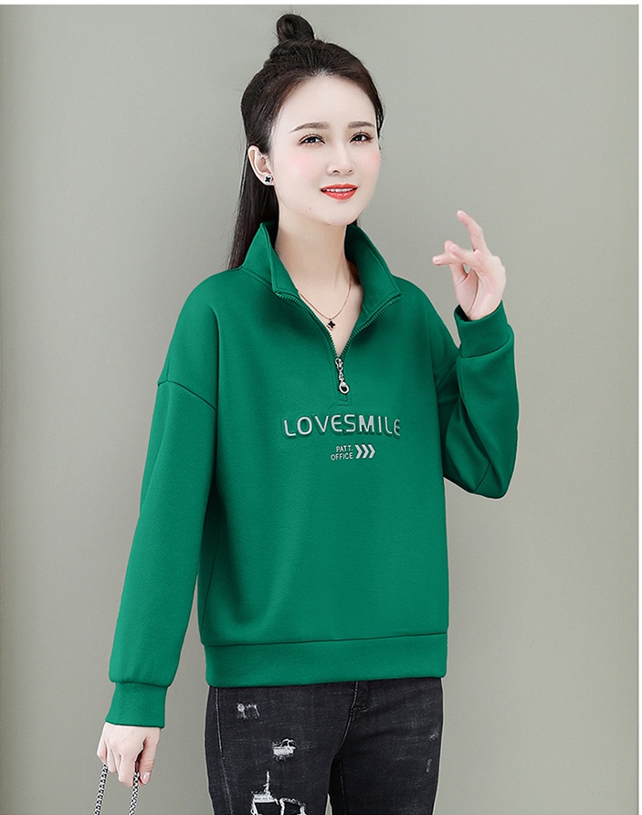 Pure cotton middle-aged tops cstand collar coat for women