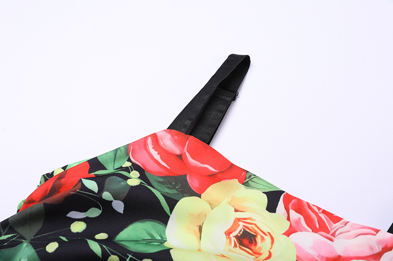 Sexy printing sling slim elasticity dress