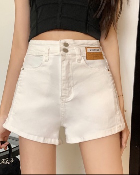 Two buckle shorts letters wide leg pants for women