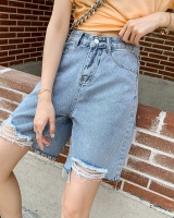 Summer high waist fat shorts large yard loose short jeans