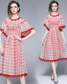 Western style embroidery dress 2pcs set