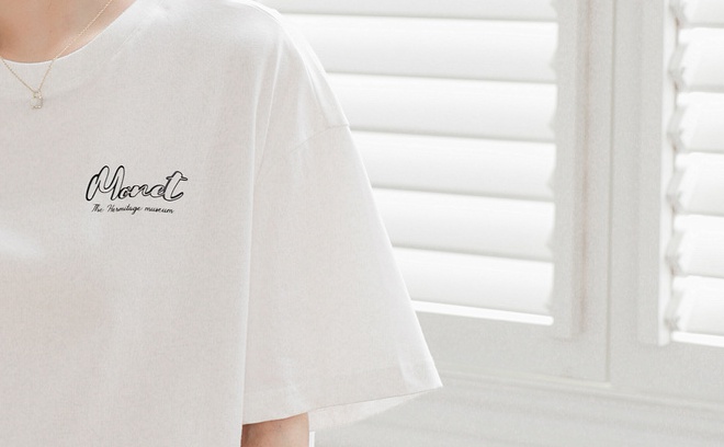 Summer artistic T-shirt short sleeve pure cotton tops