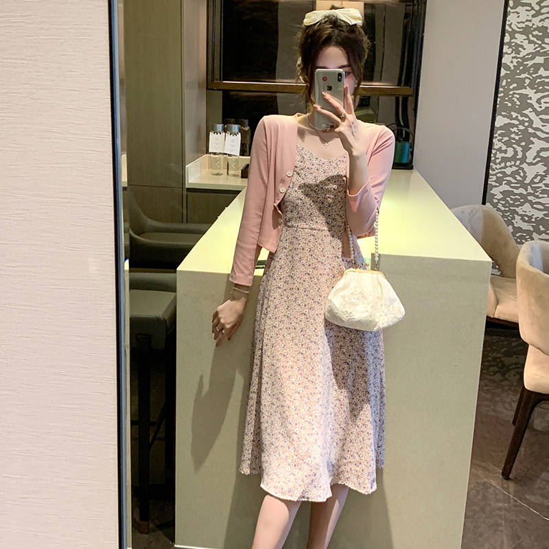 Summer cardigan dress 2pcs set for women