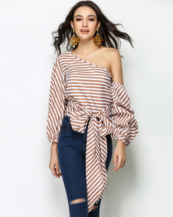 Bow sexy shirt summer Korean style tops for women