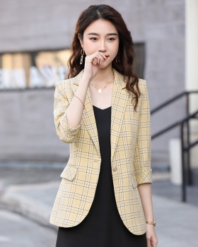 Brown temperament coat retro Casual business suit for women