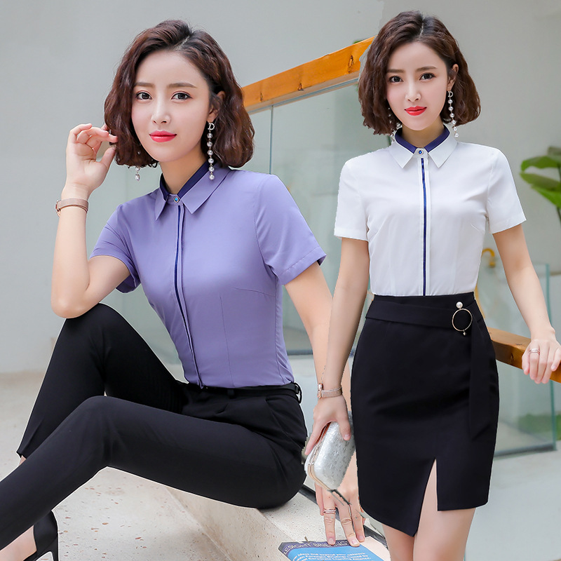 Overalls pure shirt summer work clothing for women