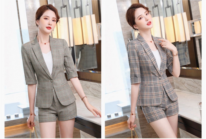 Retro thin business suit spring and summer coat 2pcs set