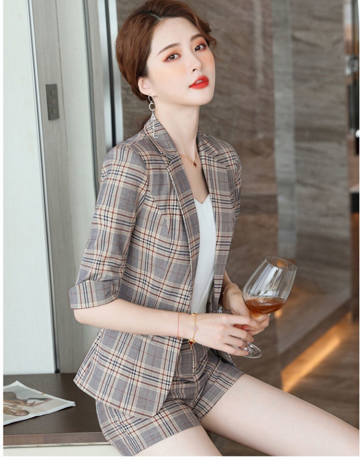 Retro thin business suit spring and summer coat 2pcs set