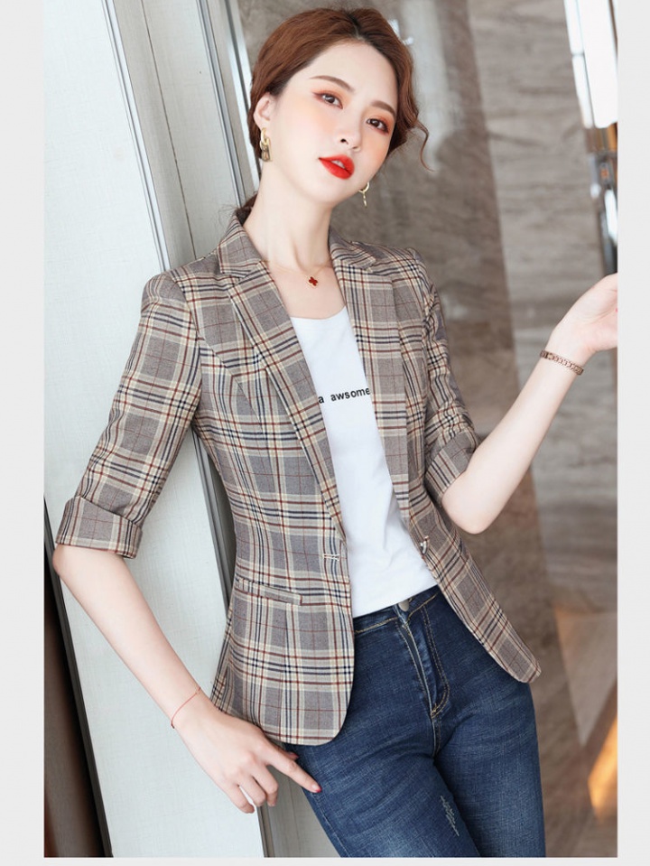 Retro thin business suit spring and summer coat 2pcs set