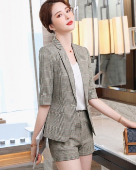 Retro thin business suit spring and summer coat 2pcs set