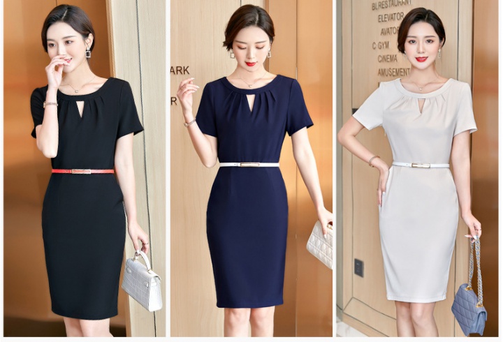 Short sleeve spring and summer business suit overalls dress