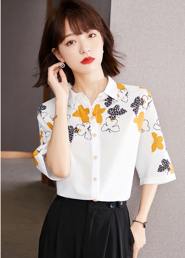 Western style shirt short sleeve tops for women