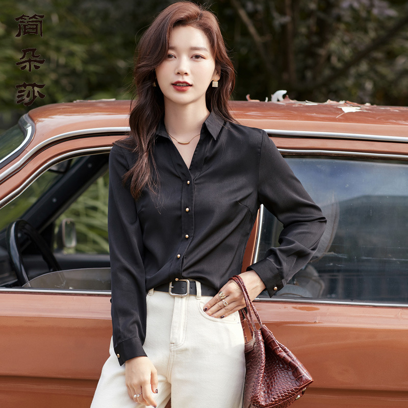 White spring and summer tops Casual profession chiffon shirt