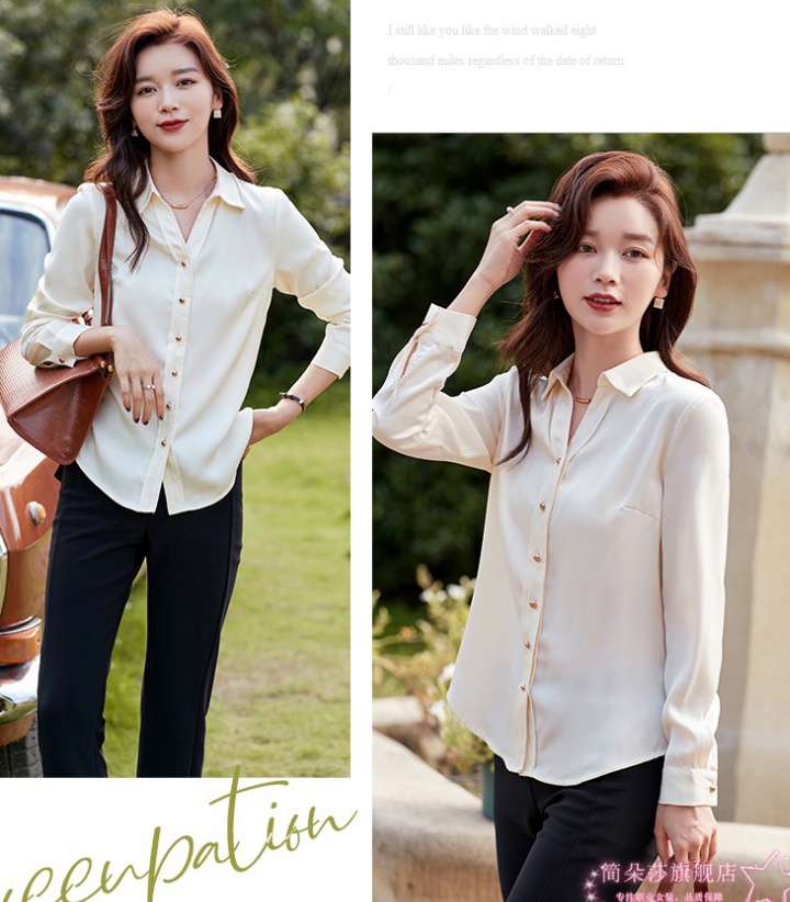 White spring and summer tops Casual profession chiffon shirt