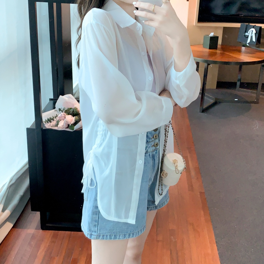 Loose cardigan summer shirt for women