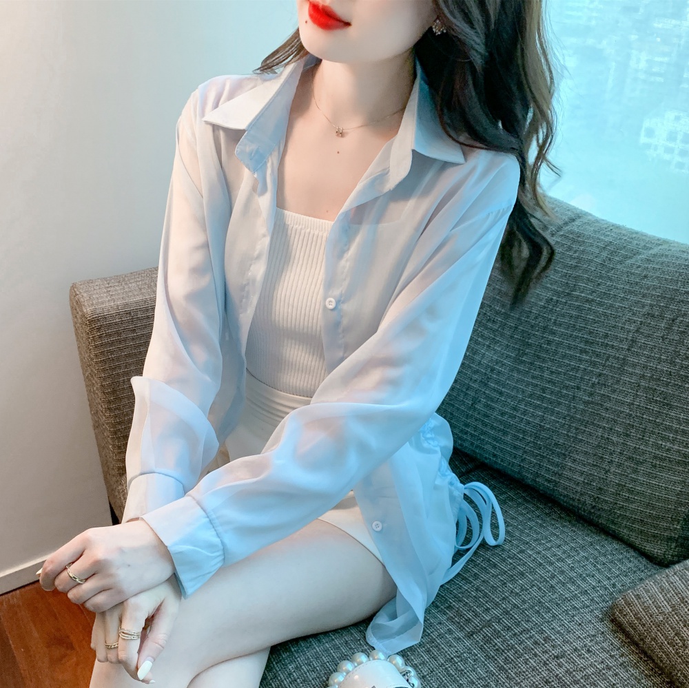 Loose cardigan summer shirt for women