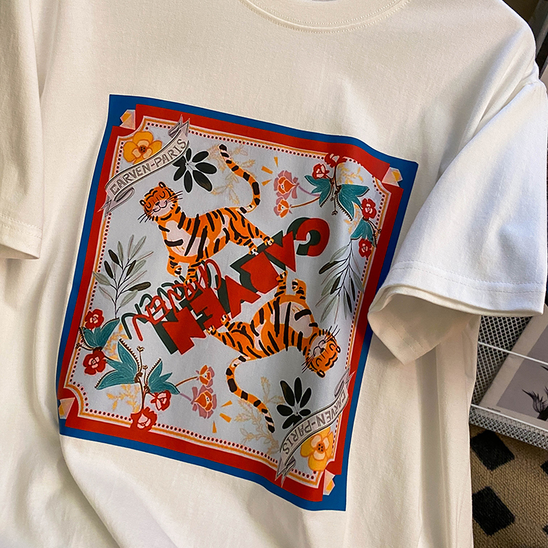 Printing short sleeve pattern T-shirt