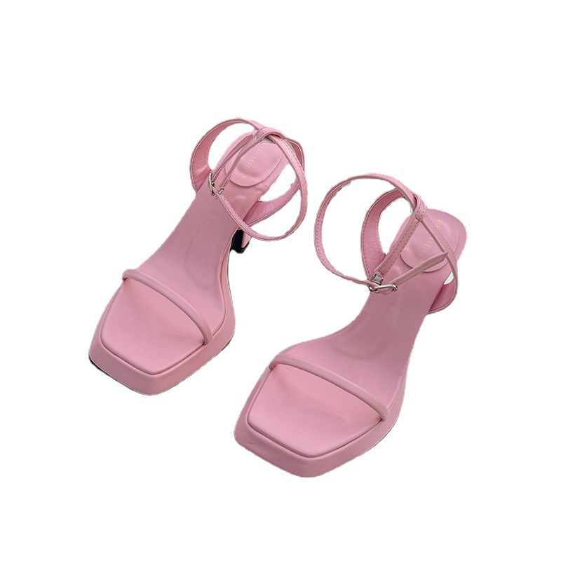 Summer fashion simple cingulate high-heeled sandals
