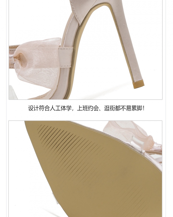 Lady large yard open toe summer stereoscopic bow sandals