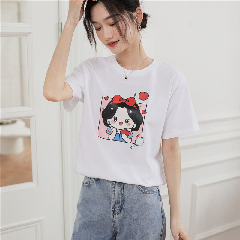 Summer short sleeve T-shirt Korean style bottoming shirt