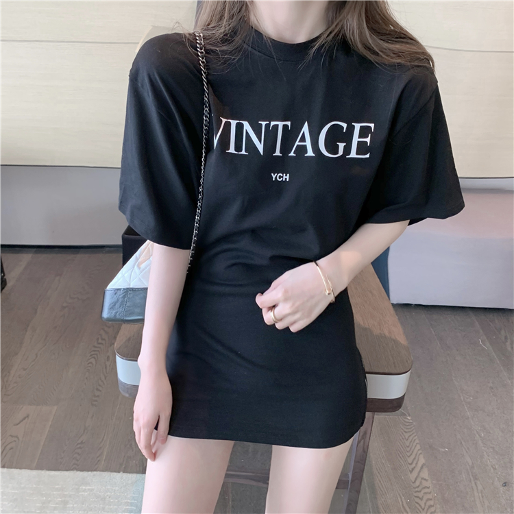 Wear hollow T-shirt spicegirl letters tops for women