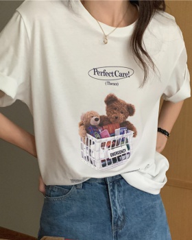 Lovely shopping cubs cartoon Korean style T-shirt