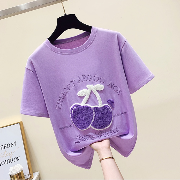 Embroidery tops Japanese style T-shirt for women