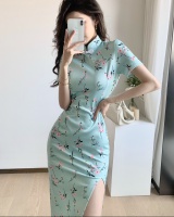 Summer short sleeve cheongsam tight dress