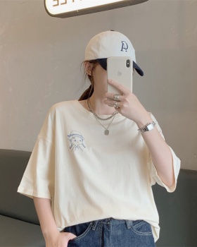 Student loose short sleeve Korean style T-shirt for women