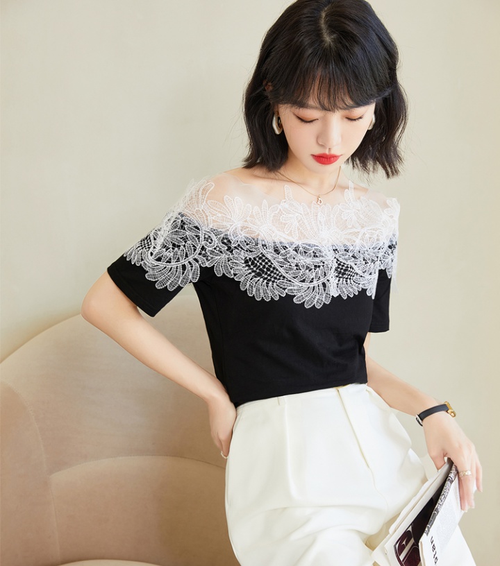 Strapless flat shoulder T-shirt beautiful tops for women