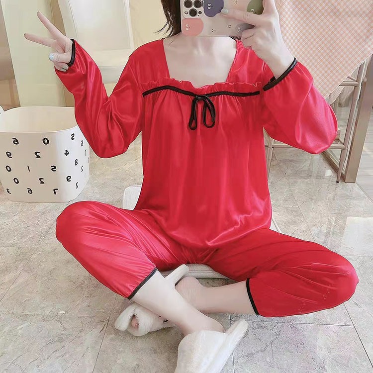 Thin Korean style homewear pajamas 2pcs set for women