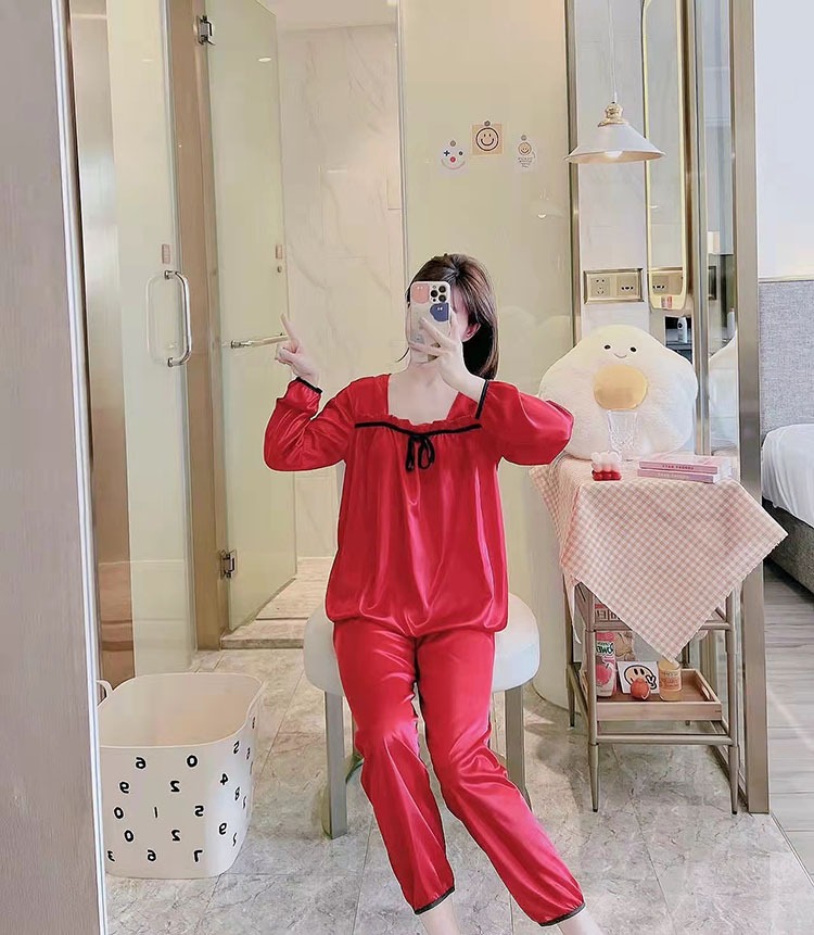 Thin Korean style homewear pajamas 2pcs set for women