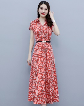 Printing Western style Cover belly dress for women