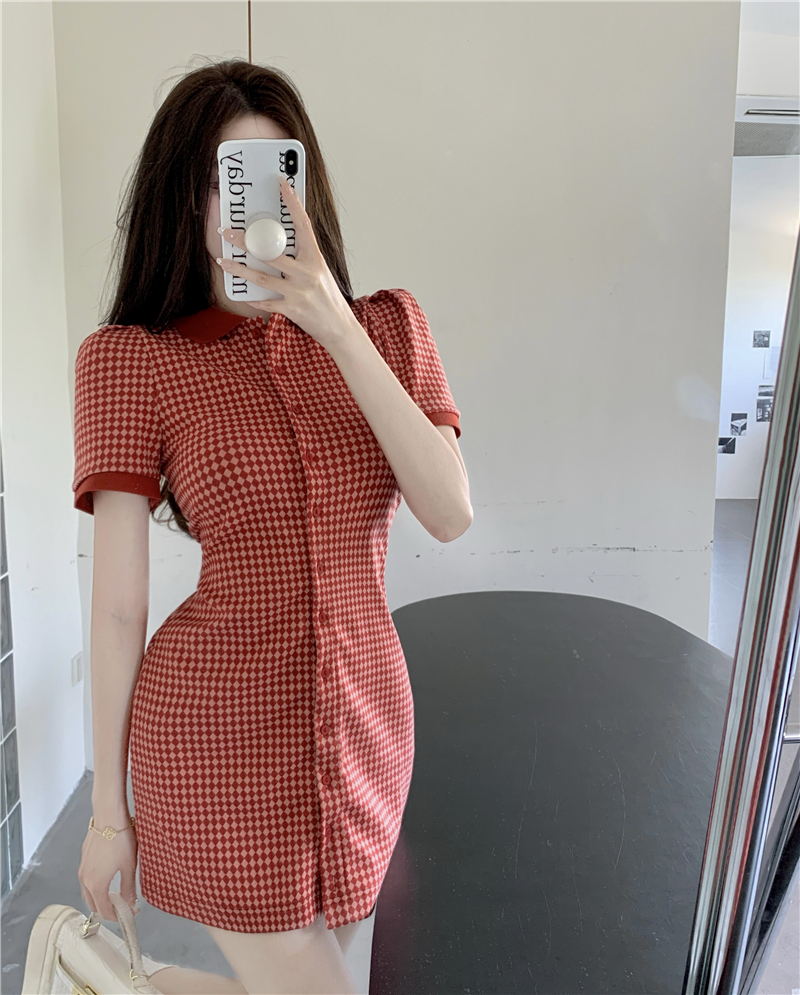 Chessboard summer retro dress